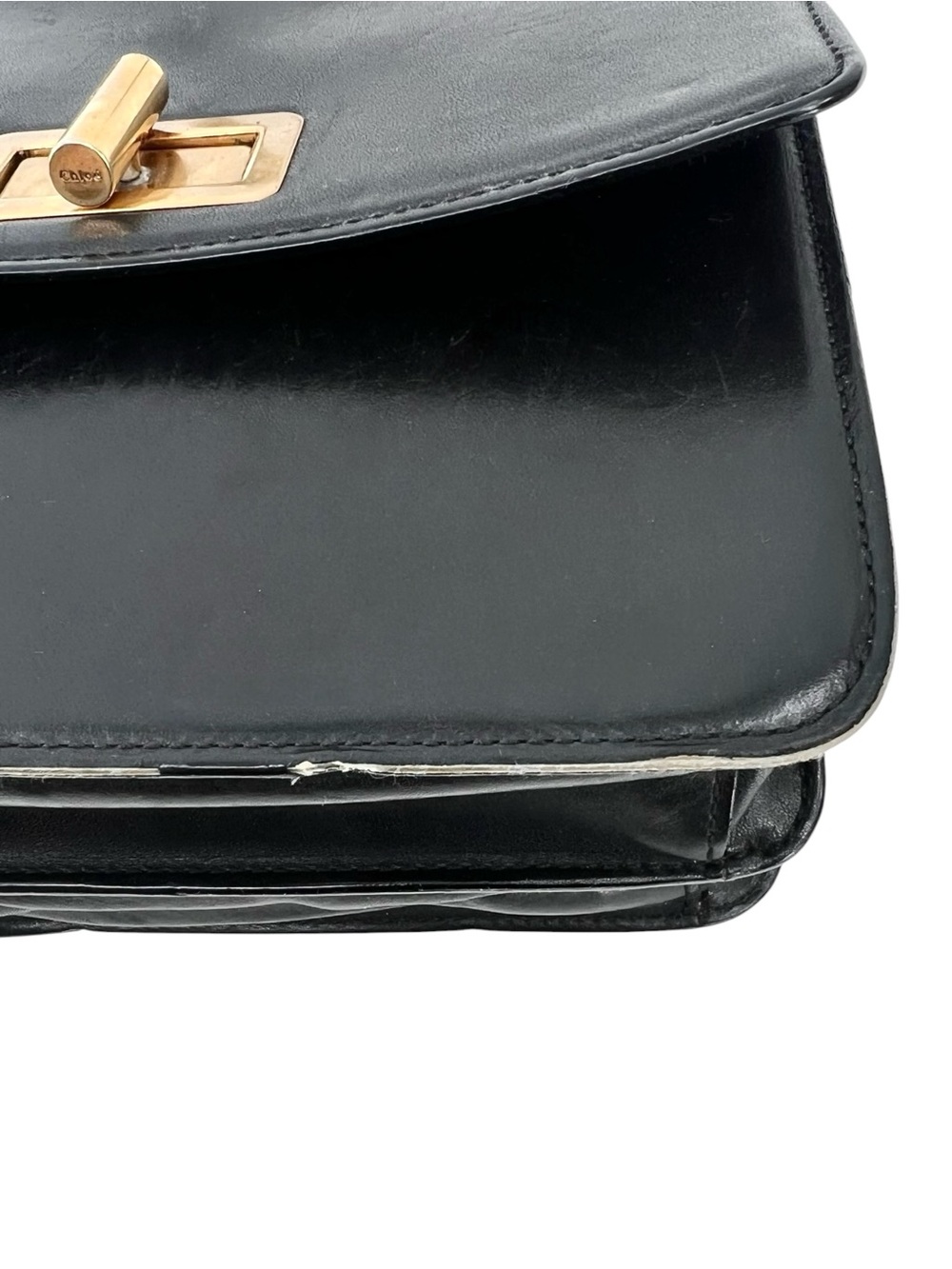 Authenticated Chloe Black Leather Box Crossbody Bag with Authenticity Card - Picture 9 of 16
